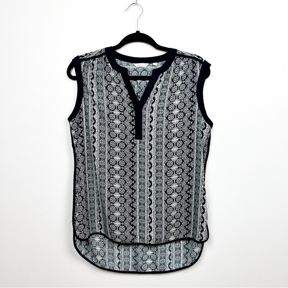 Reitman's Navy & White Patterned Ladies Tank Top